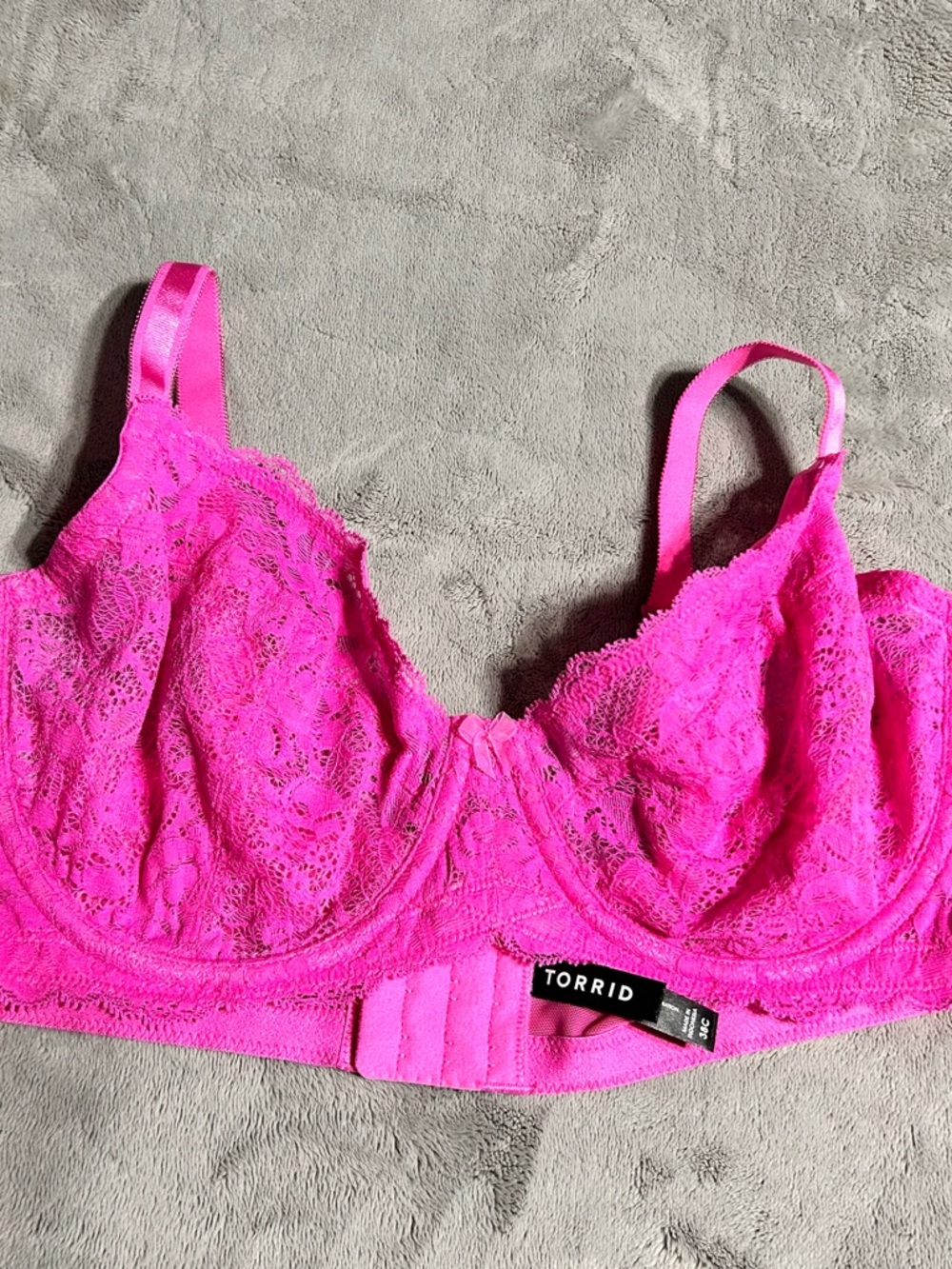torrid Bright Fuchsia Lace Underwire Bra